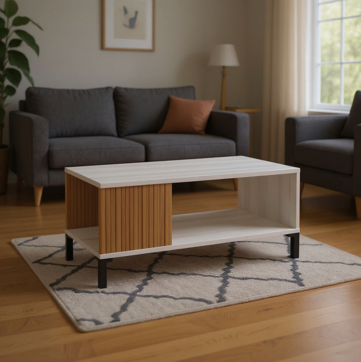 Mesa-de-centro-Tokio-2-compartimentos-albo-rayado-406x100x50-cm-ambientada