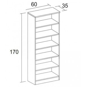 Zapatero Sena puertas abatibles 6 estantes 170,5x60,2x35 cm