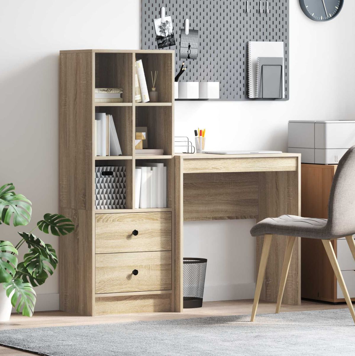 Escritorio-Norris-con-estanteria-reversible-natural-76x70x40-cm-ambientada