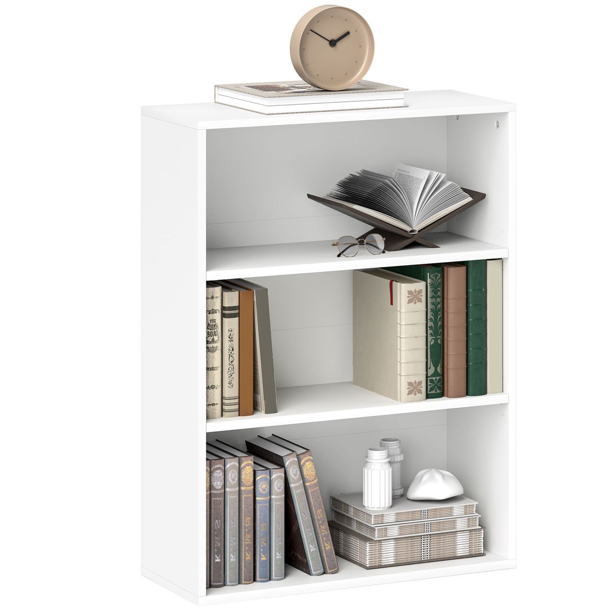 Estanteria-Waddles-Homcom-3-niveles-blanco-80x60x24-cm-fondo-blanco
