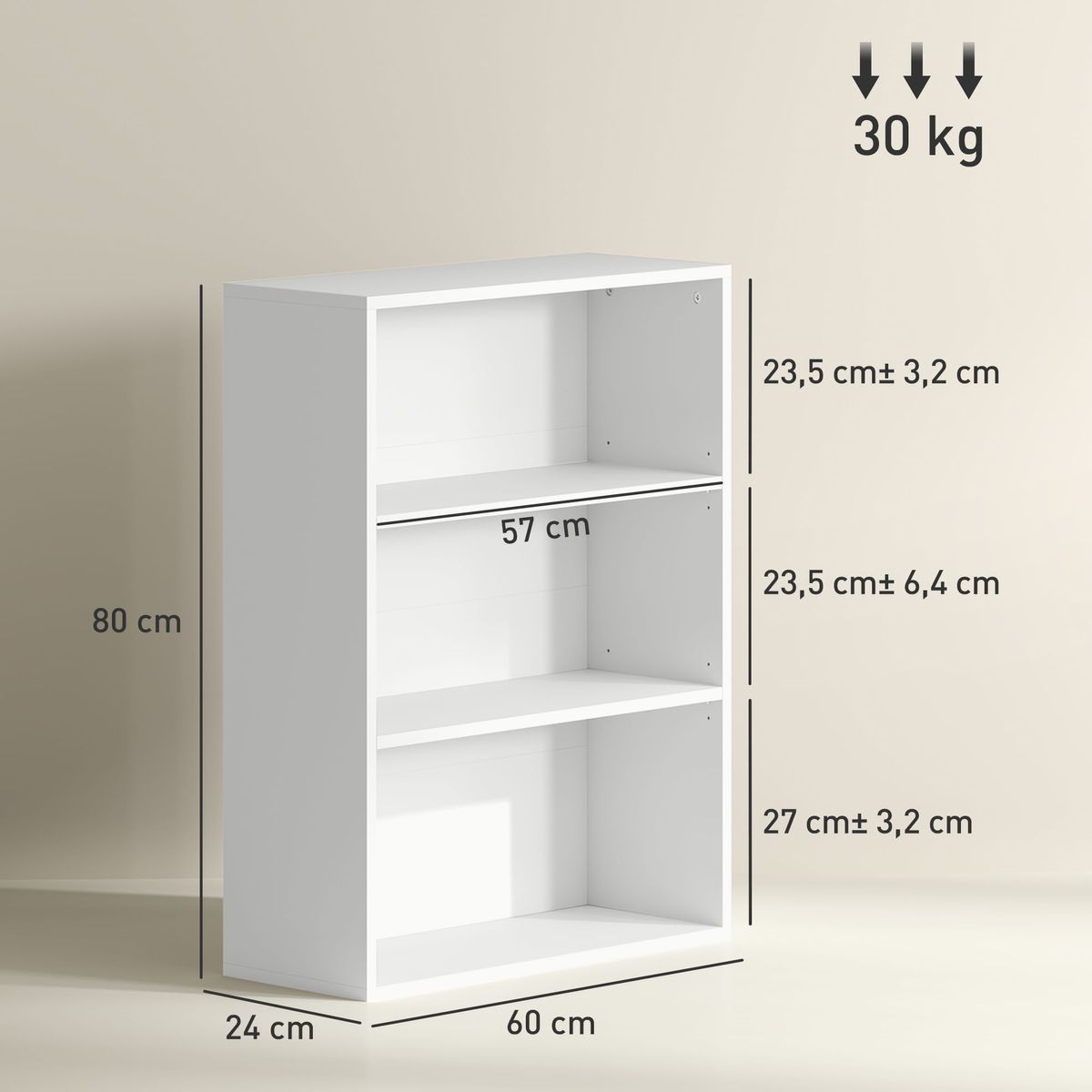 Estanteria-Waddles-Homcom-3-niveles-blanco-80x60x24-cm-medidas