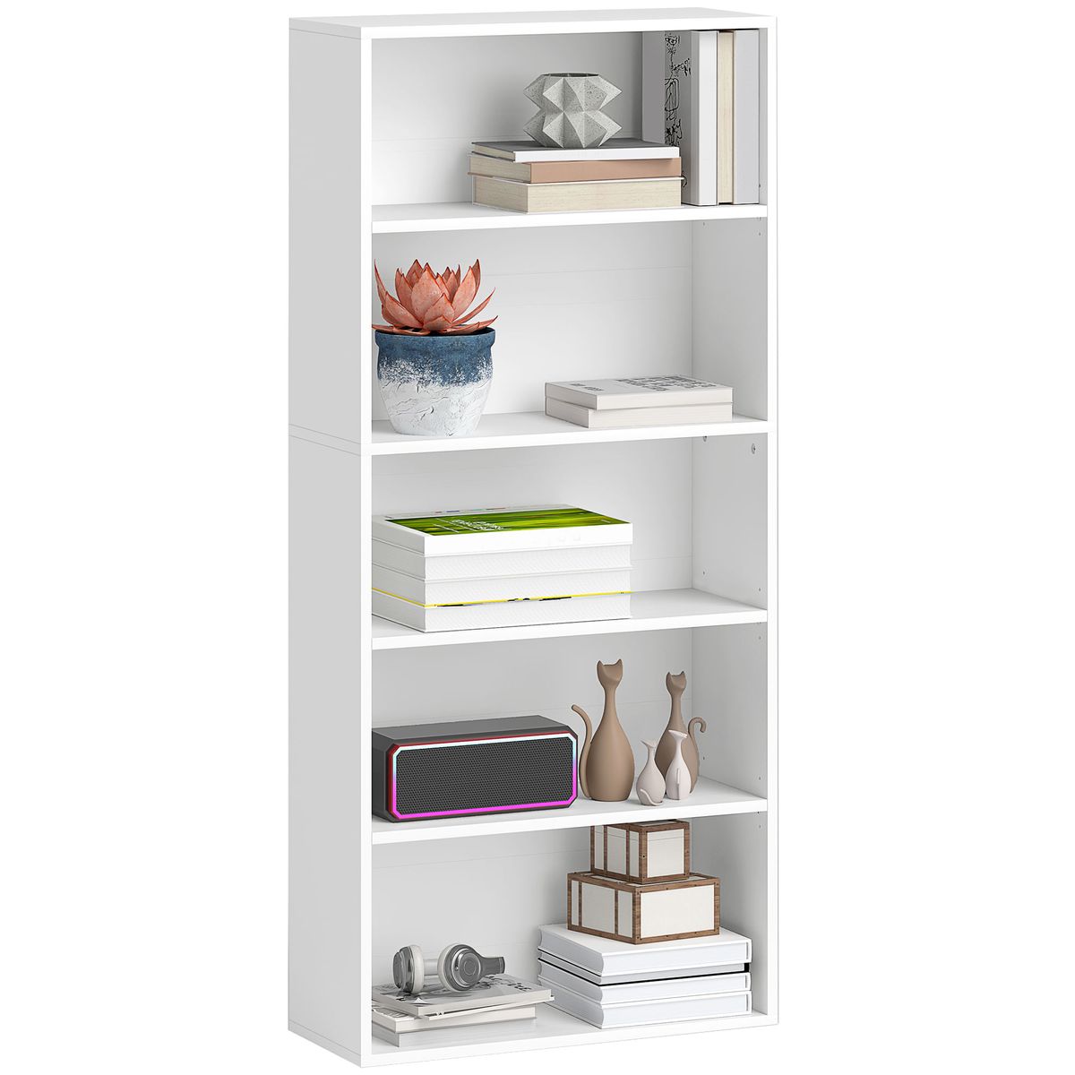 Estanteria-Thestrals-Homcom-5-niveles-blanco-80x60x24-cm-fondo-blanco