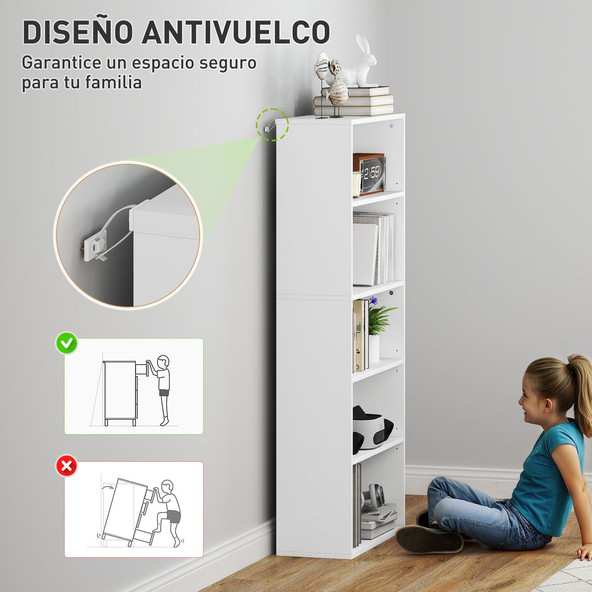 Estanteria-Thestrals-Homcom-5-niveles-blanco-80x60x24-cm