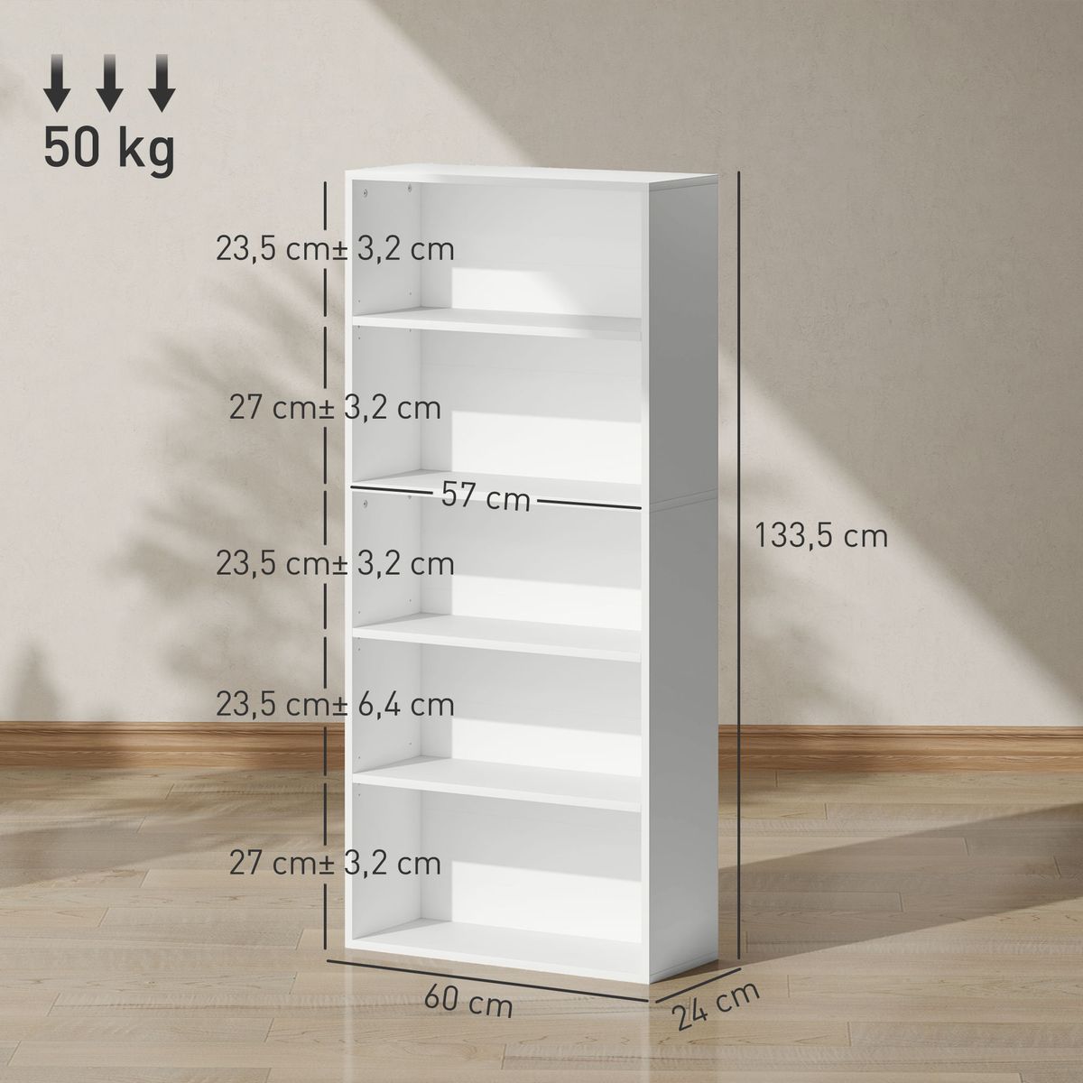 Estanteria-Thestrals-Homcom-5-niveles-blanco-80x60x24-cm-medidas