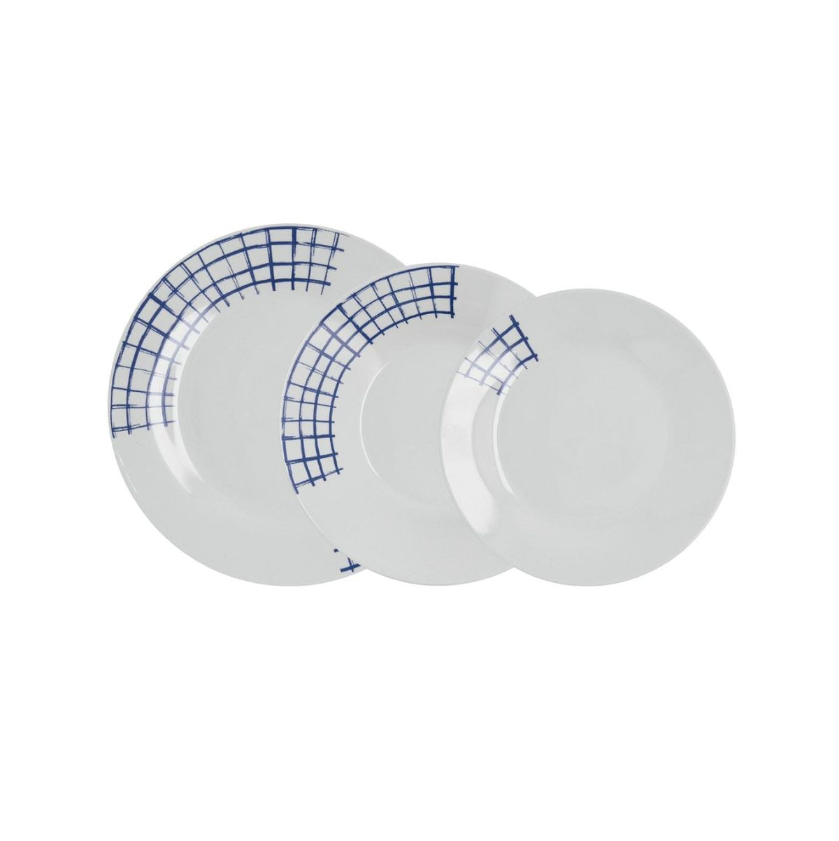 Vajilla-Kansas-Quid-18-piezas-6-servicios-porcelana-azul-fondo-blanco