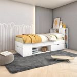Cama-compacta-Ronin-con-cabecero-blanco-mate-90x190-cm-ambientada