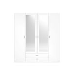 Armario-Roma-4-puertas-abatibles-con-2-cajones-blanco-mate-2155x198x526-cm-frontal