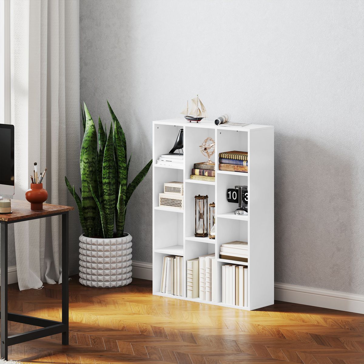 Estanteria-Godwin-Homcom-11-compartimentos-blanco-106x743x24-cm-lateral