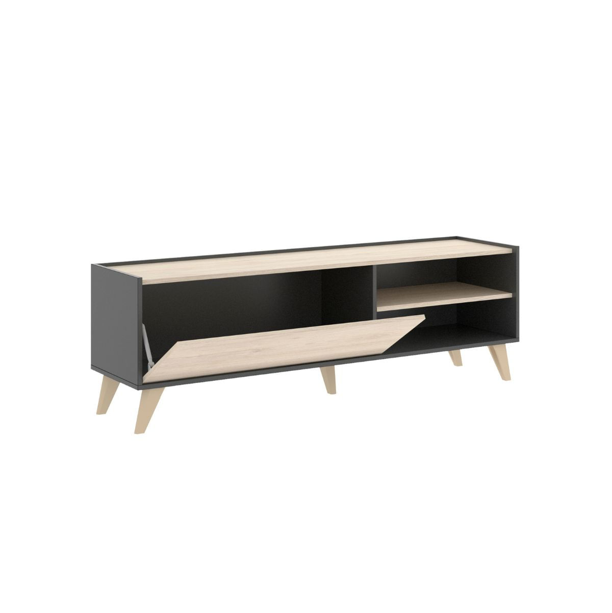 Mueble-de-TV-Ness-puerta-abatible-y-2-compartimentos-grafito-natural-47x155x43-cm-interior