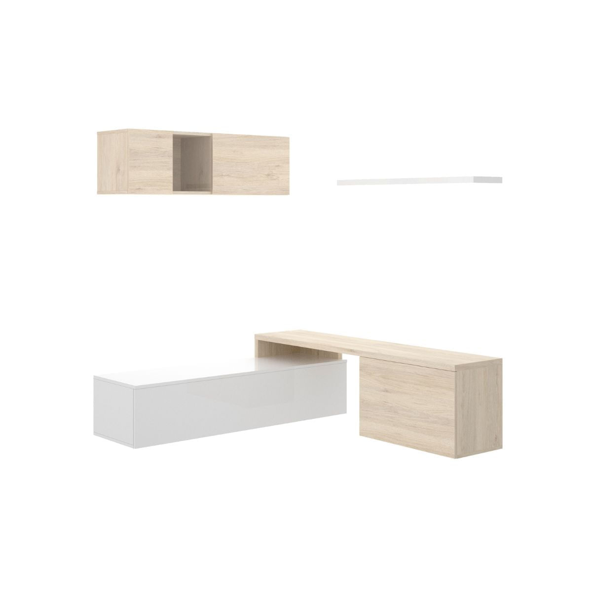 Composicion-de-salon-Elle-con-modulo-alto-y-mueble-de-TV-diseño-en-l
