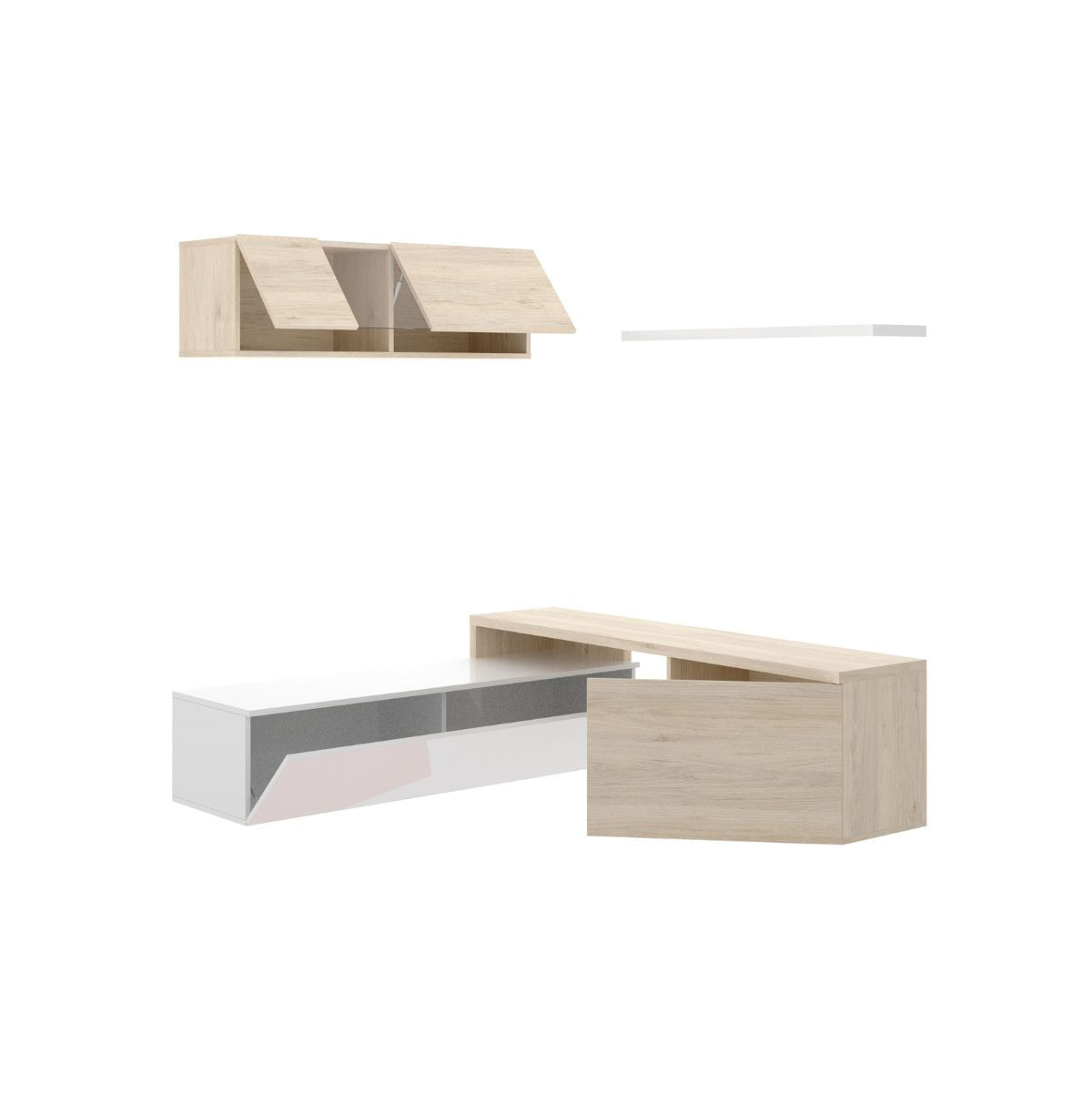 Composicion-de-salon-Elle-con-modulo-alto-y-mueble-de-TV-interior