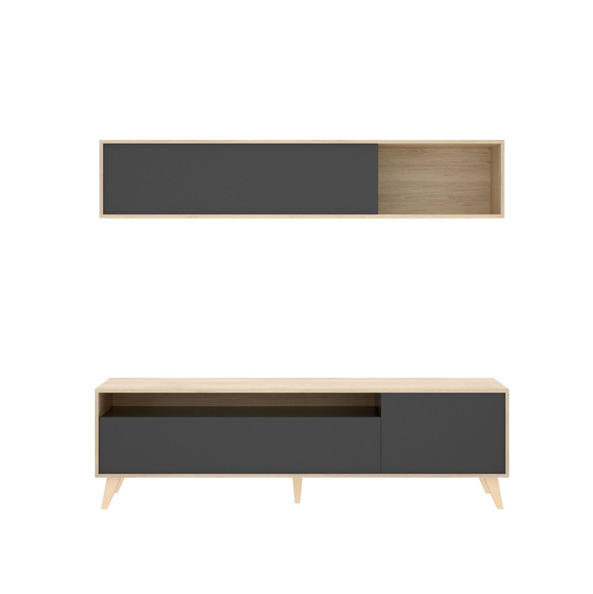 Composicion-de-salon-Bonn-con-modulo-alto-y-mueble-de-TV-grafito-natural-frontal