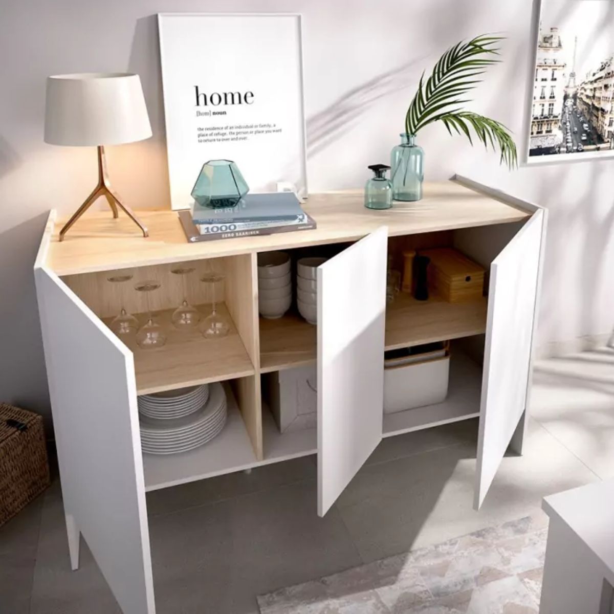 Aparador-Kloe-con-3-puertas-blanco-natural-76x138x42-cm-interior