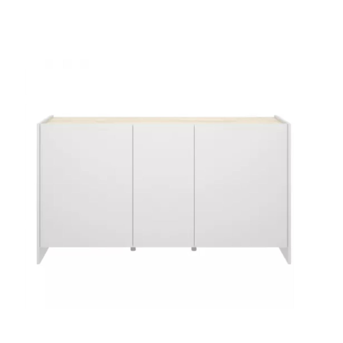 Aparador-Kloe-con-3-puertas-blanco-natural-76x138x42-cm-frontal
