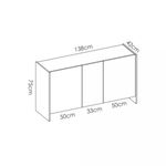 Aparador-Kloe-con-3-puertas-blanco-natural-76x138x42-cm-medidas