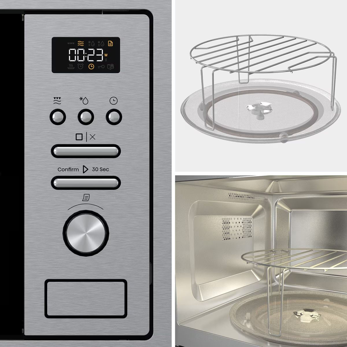 Microondas-integrable-Hisense-BIM320G41X-1000W-20L-15-programas---Grill-inox-