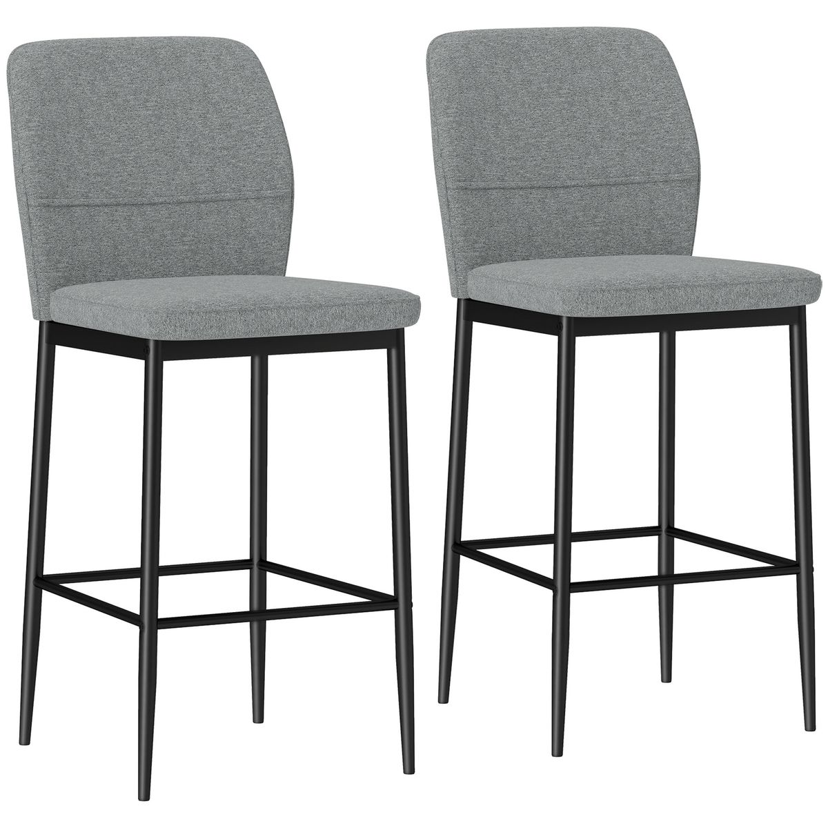 Pack-de-2-taburetes-Medellin-Homcom-asiento-acolchado-gris