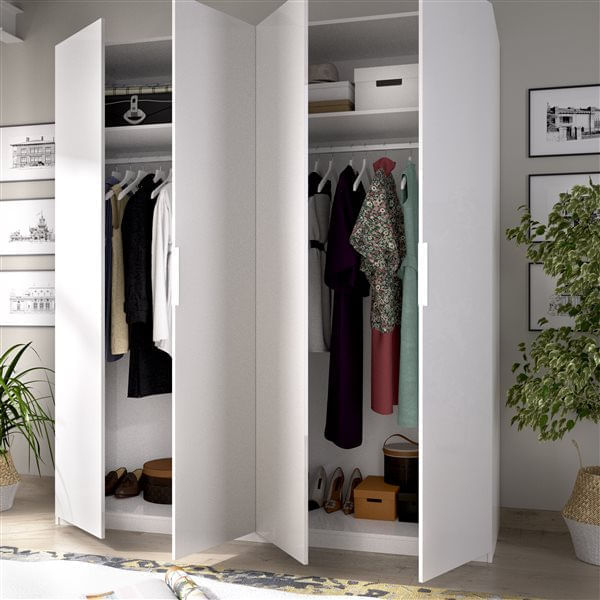 Armario-Essen-4-puertas-abatibles-blanco-brillo-204x180x52-cm