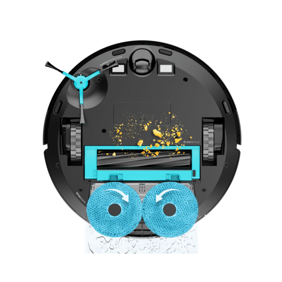 Robot-aspirador-Cecotec-Conga-9590-Spin-Revolution-Ultra-Power-10000-Pa-4-en-1-negro