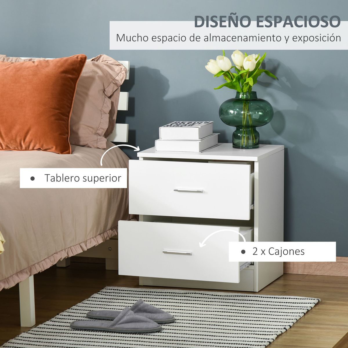 Mesita-de-noche-Leonor-Homcom-2-cajones-blanco-49x45x395-cm-