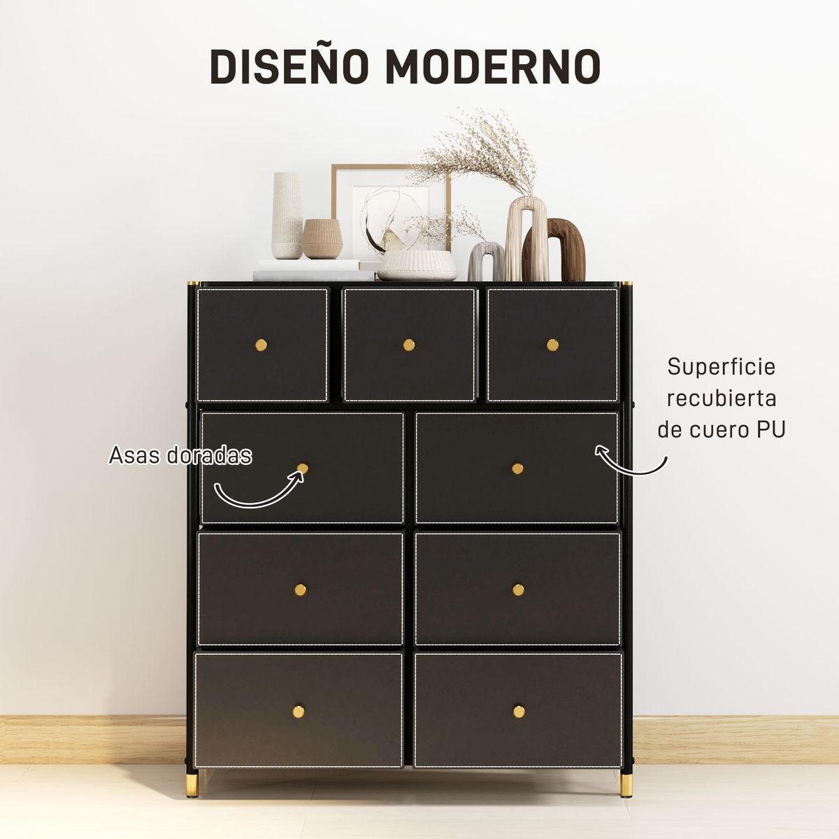 Comoda-Manchester-Homcom-9-cajones-negro-dorado-1035x88x30-cm-