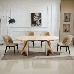 Mesa de comedor Grove redonda extensible nordish Ø100x76 cm
