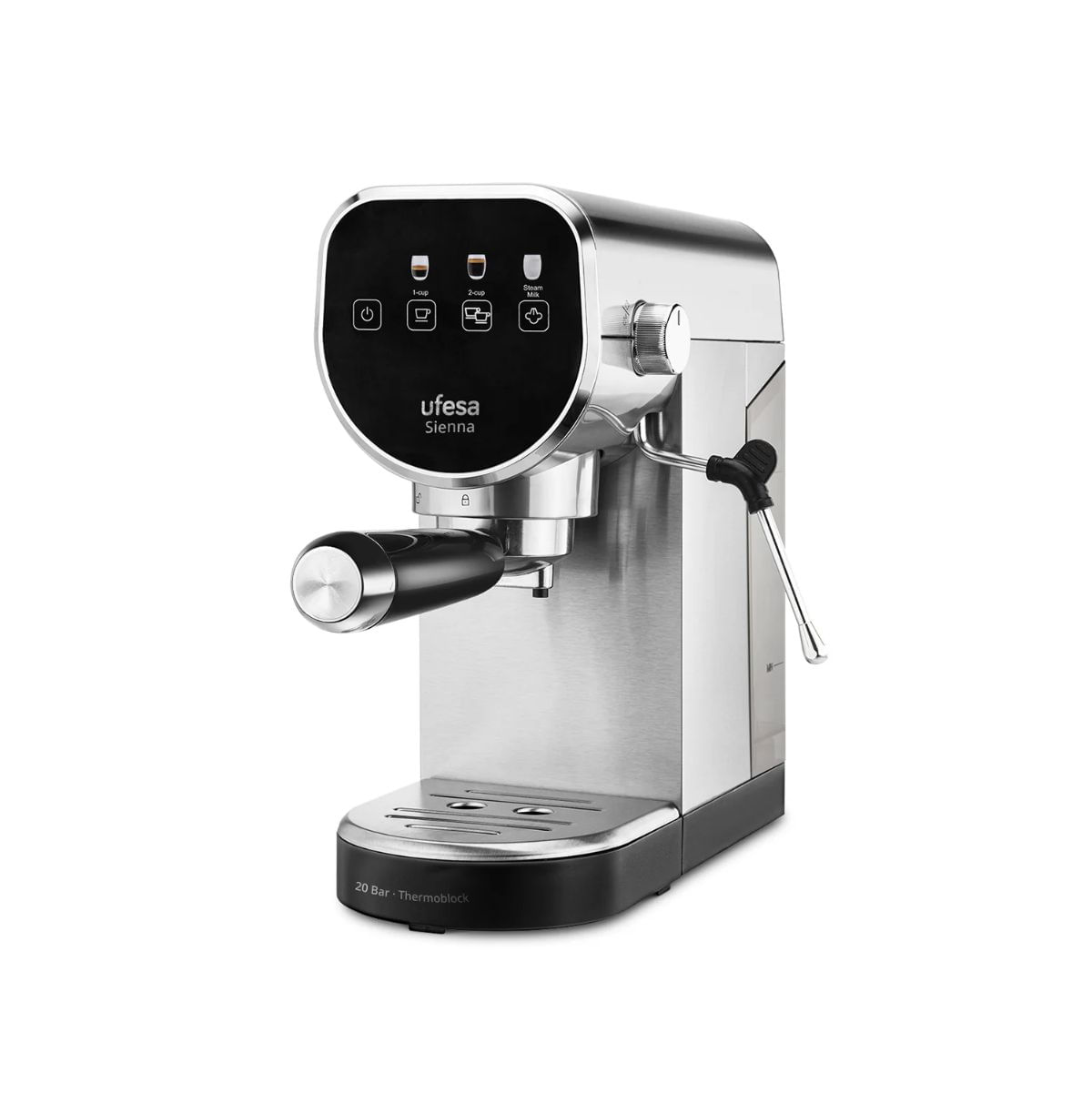Cafetera-espresso-Ufesa-Sienna-1360W-09L-2-tazas-gris-negro-lateral