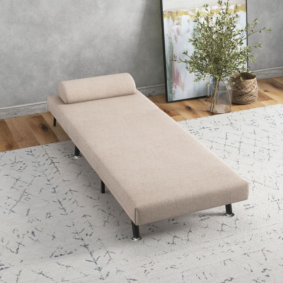 Butaca-Linda-Homcom-convertible-en-cama-beige-75x75x70-cm-ambientada