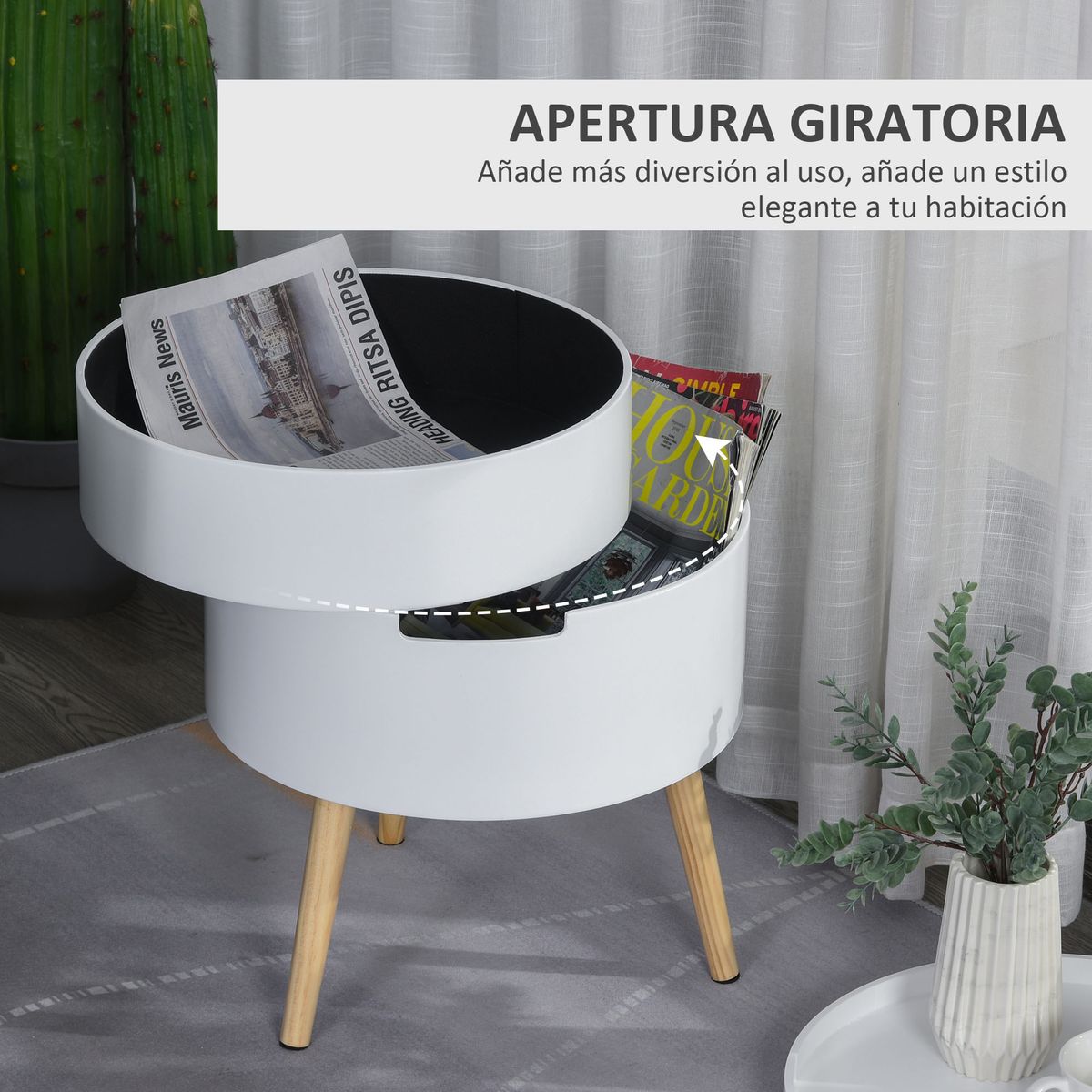 Mesa-auxiliar-Ritual-Homcom-2-compartimentos-blanco-natural-Ø38x48-cm-web-dos