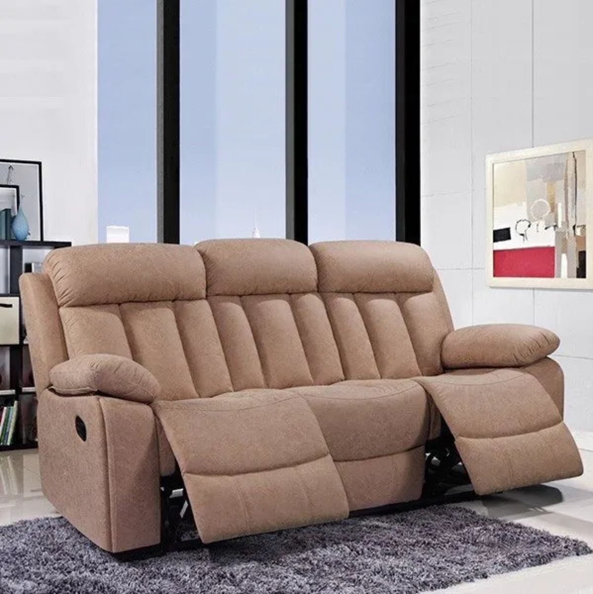 Sofa-Madrid-Deluxe-New25-3-plazas-diseño-reclinable-beige-101x208x97-cm-ambientada