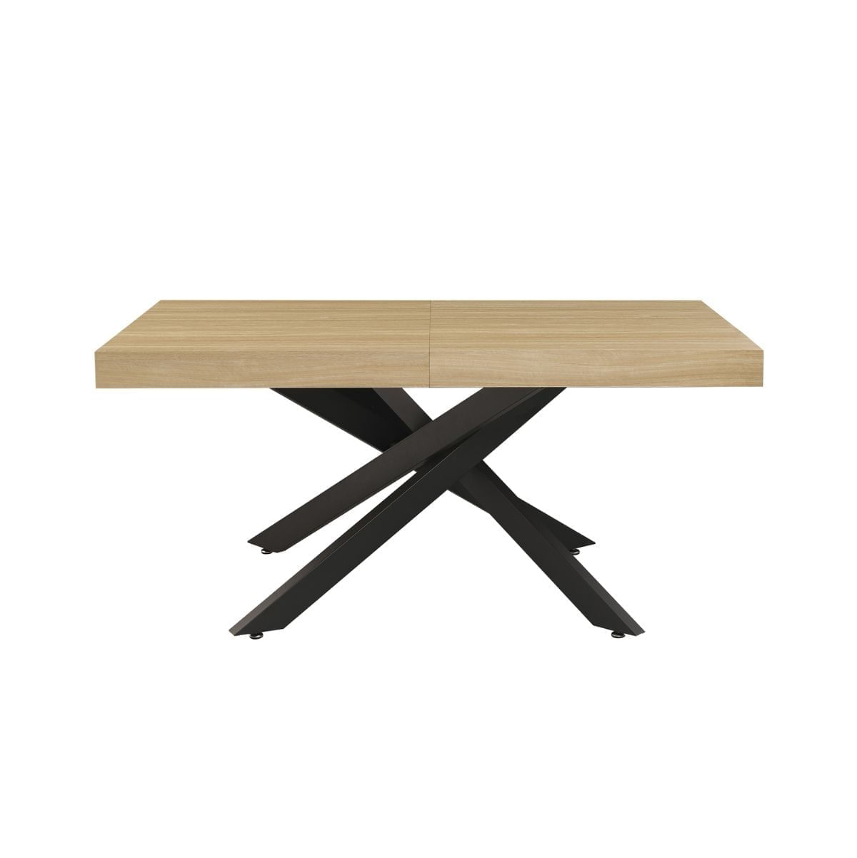 Mesa-de-comedor-Leonardo-diseño-extensible-negro-76x160-200-240x90-cm-frontal