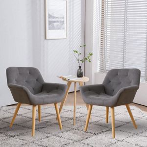 Pack de 2 sillas Nature acolchado microfibra 82x67,5x64 cm