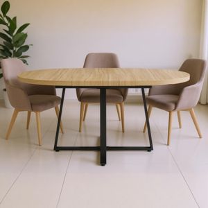 Mesa de comedor Sofia redonda extensible Ø110x76 cm