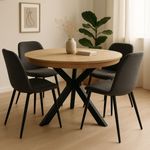 Mesa-de-comedor-Bradley-redonda-extensible-negro-76x130-180x130-cm-ambientada