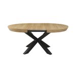 Mesa-de-comedor-Bradley-redonda-extensible-negro-76x130-180x130-cm-frontal