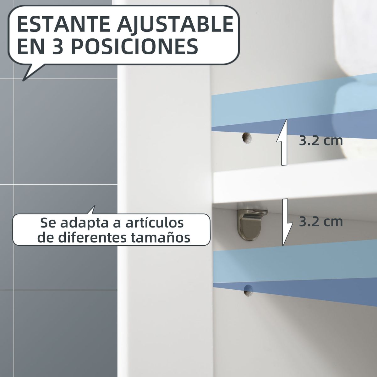 Armario-de-baño-Nexo-Kleankin-2-puertas-con-cajon-blanco-80x60x30-cm-estante-ajustable
