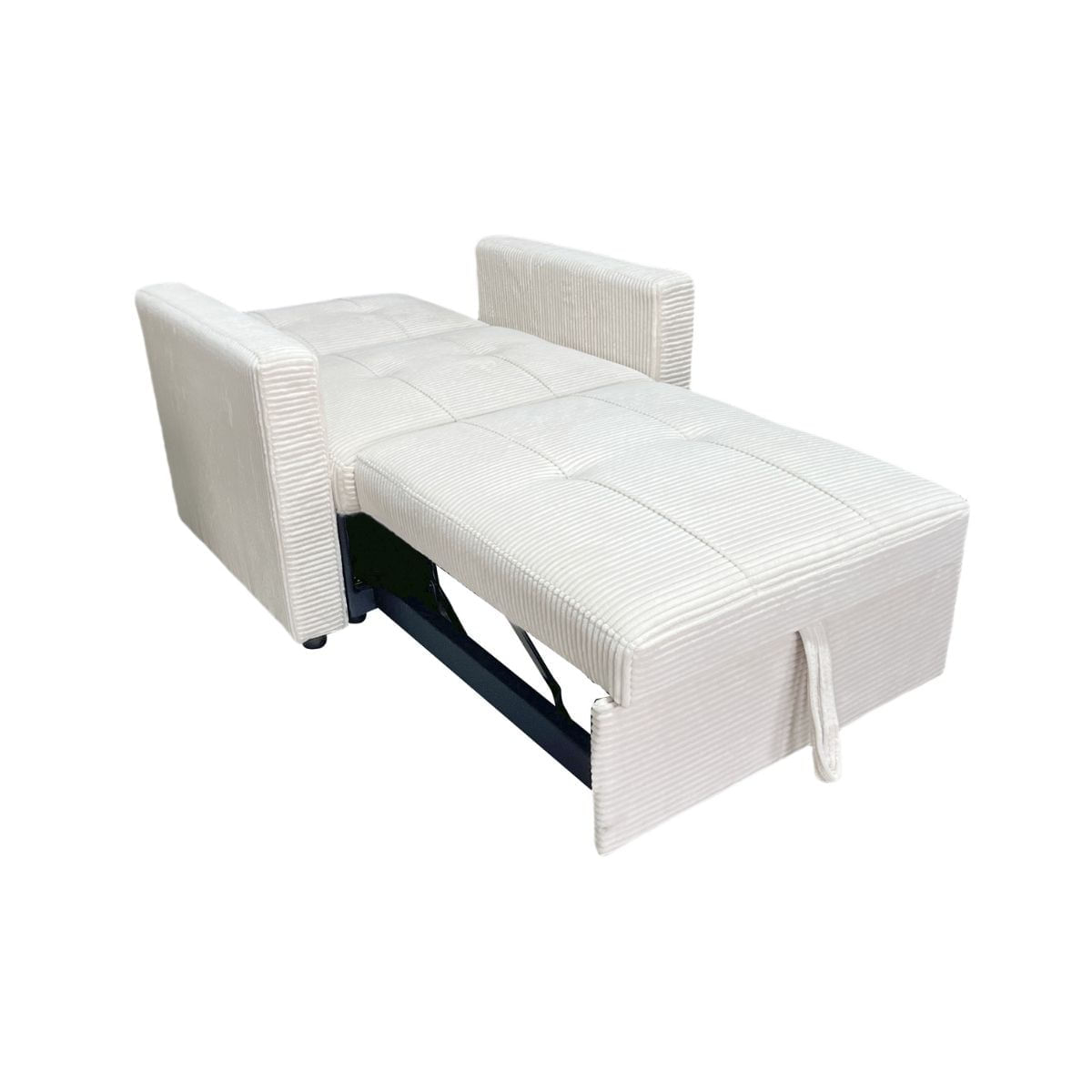 Sofa-cama-Corduroy-respaldo-reclinable-crema-88x99x99-cm-reclinado