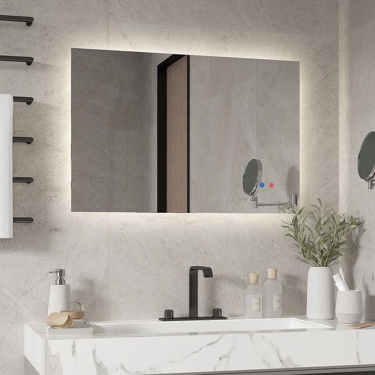 Espejo-de-baño-Olmo-Kleankin-con-luz-LED-y-antivaho-plata-60x90x32-cm-ambientada