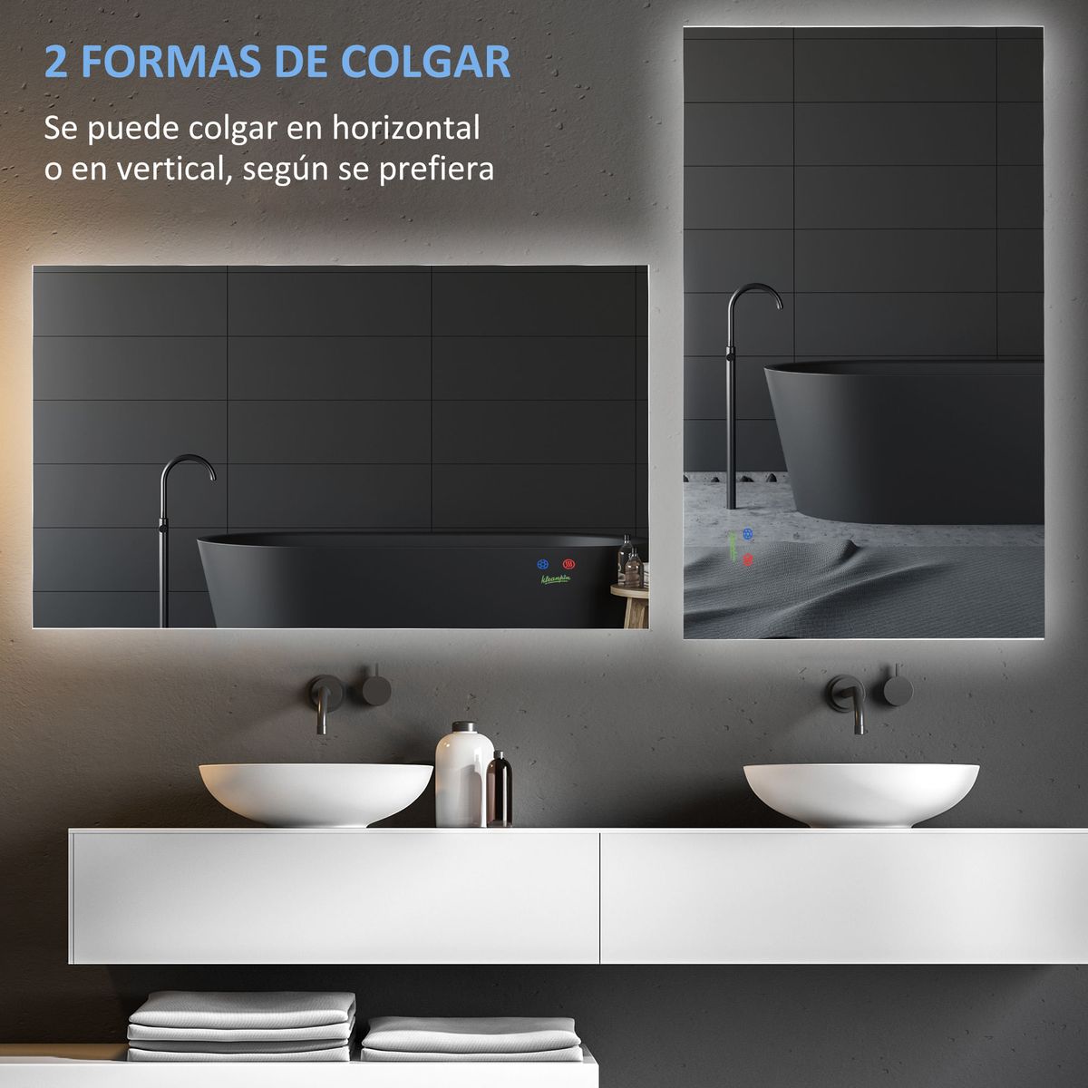 Espejo-de-baño-Olmo-Kleankin-con-luz-LED-y-antivaho-plata-60x90x32-cm