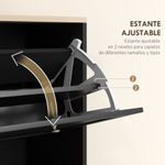 Zapatero-Mimbre-Homcom-3-cajones-abatibles-18-pares-negro-115x60x235-cm