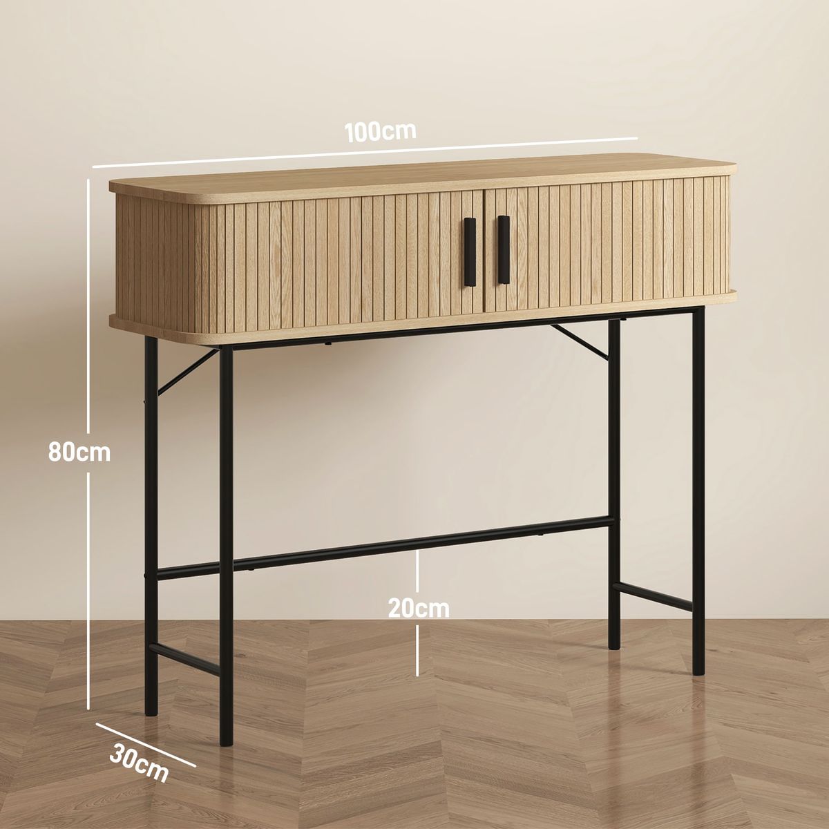 Consola-Roca-Homcom-2-puertas-correderas-natural-negro-80x100x30-cm-medidas