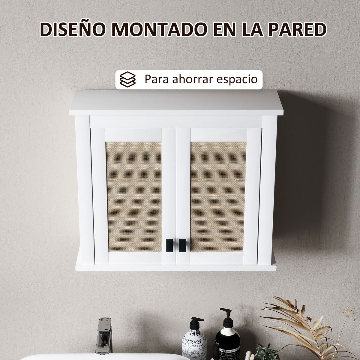 Armario-de-baño-Brisa-Homcom-2-puertas-blanco-natural-494x60x195-cm