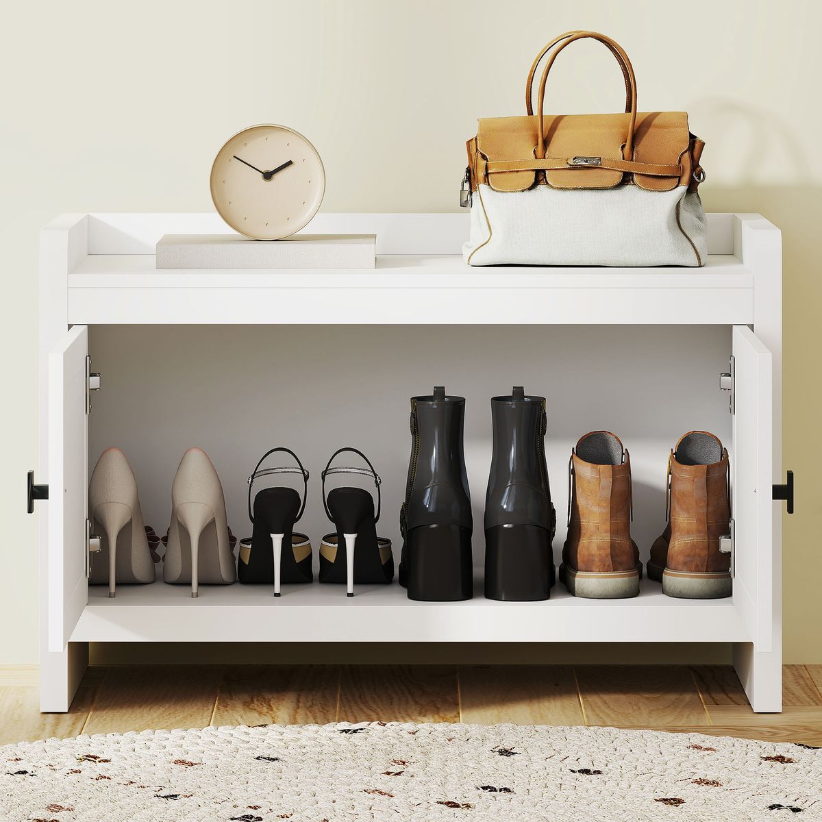 -Banco-zapatero-Arena-Homcom-2-puertas-blanco-natural-52x80x35-cm-interior