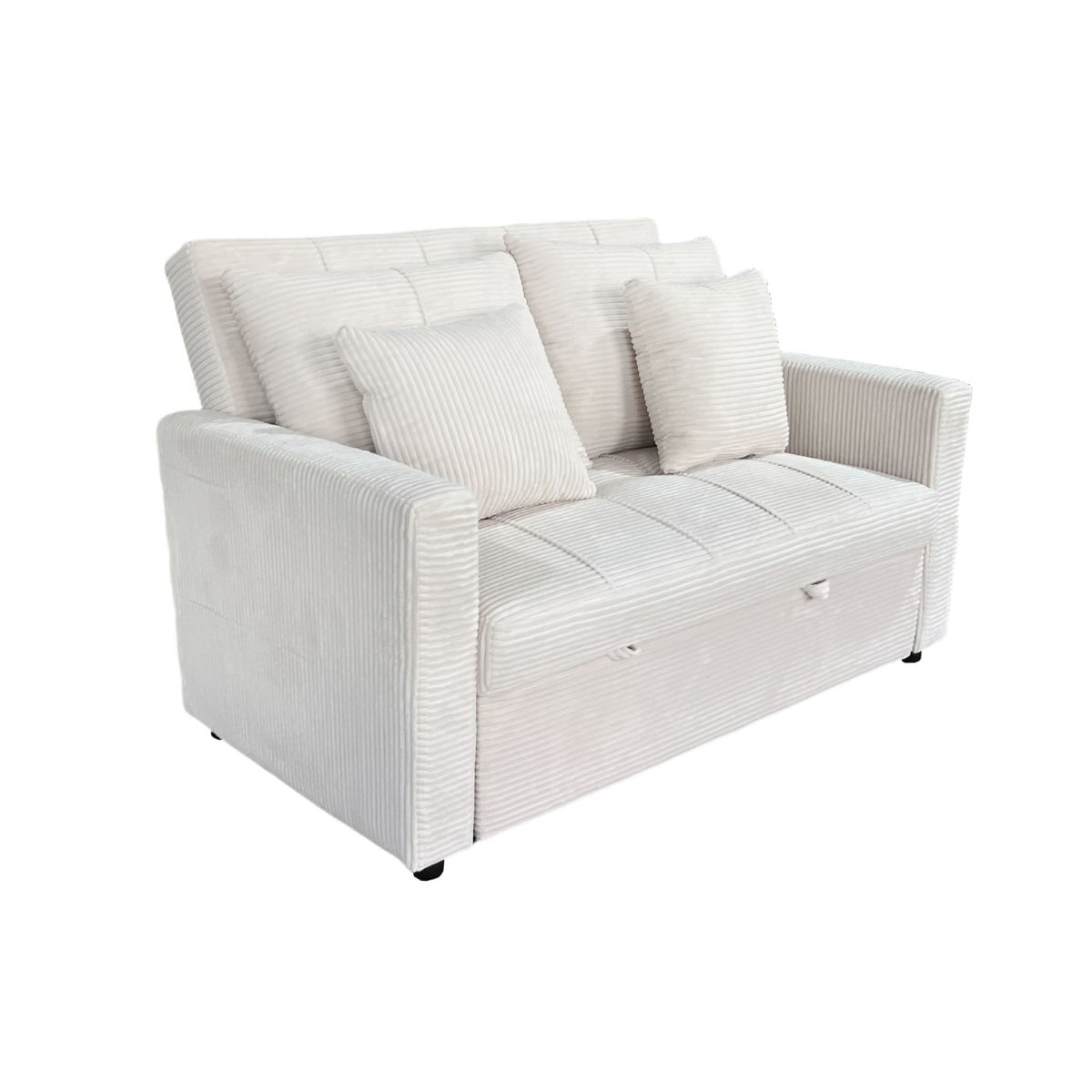 Sofa-cama-Divan-2-plazas-respaldo-reclinable-crema-88x140x99-cm-lateral