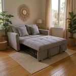 Sofa-cama-Divan-2-plazas-respaldo-reclinable-gris-88x140x99-cm-ambientada