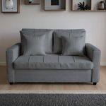 Sofa-cama-Divan-2-plazas-respaldo-reclinable-gris-88x140x99-cm-ambientada-sofa