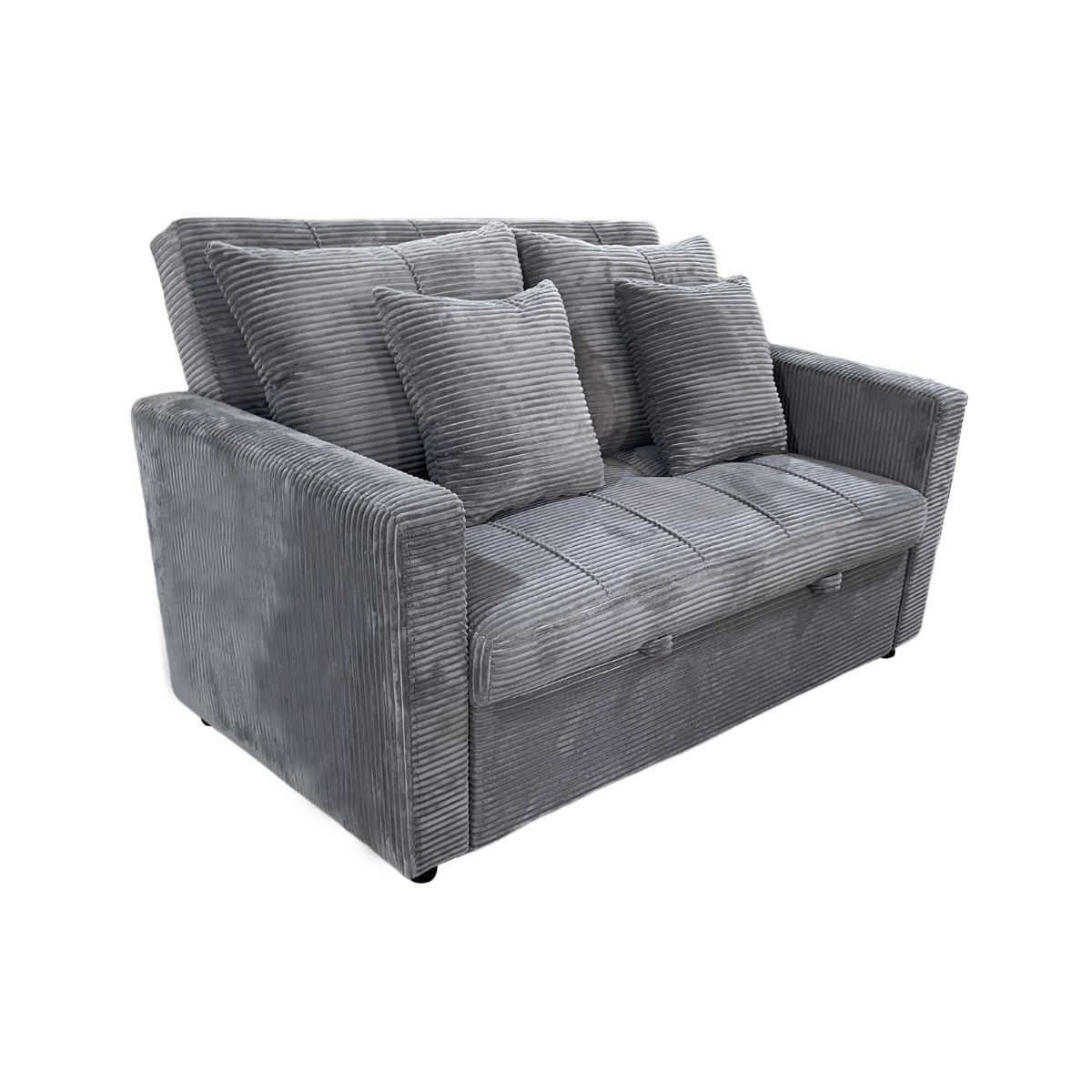 Sofa-cama-Divan-2-plazas-respaldo-reclinable-gris-88x140x99-cm-lateral