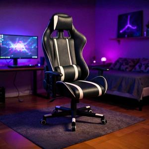 Silla gaming Racing Pro altura regulable reclinable negro 121-131x70x70 cm