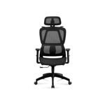 Silla-de-oficina-Ergo-altura-regulable-transpirable-negro-118-124x70x70-cm-frontal