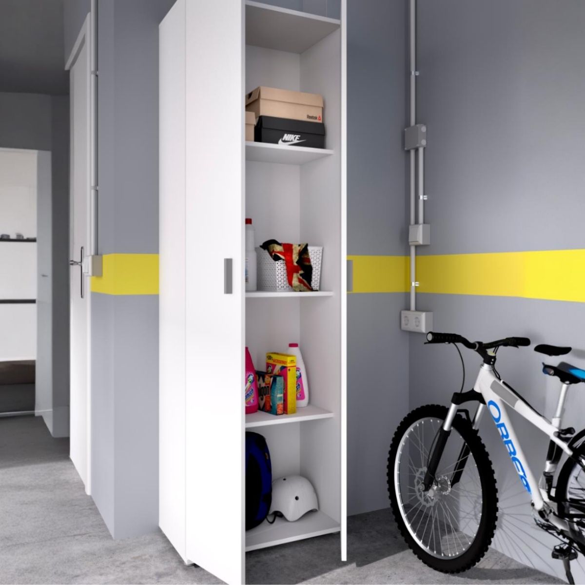 Armario-auxiliar-Fit-4-compartimentos-blanco-190x61x35-cm-ambientada-interior